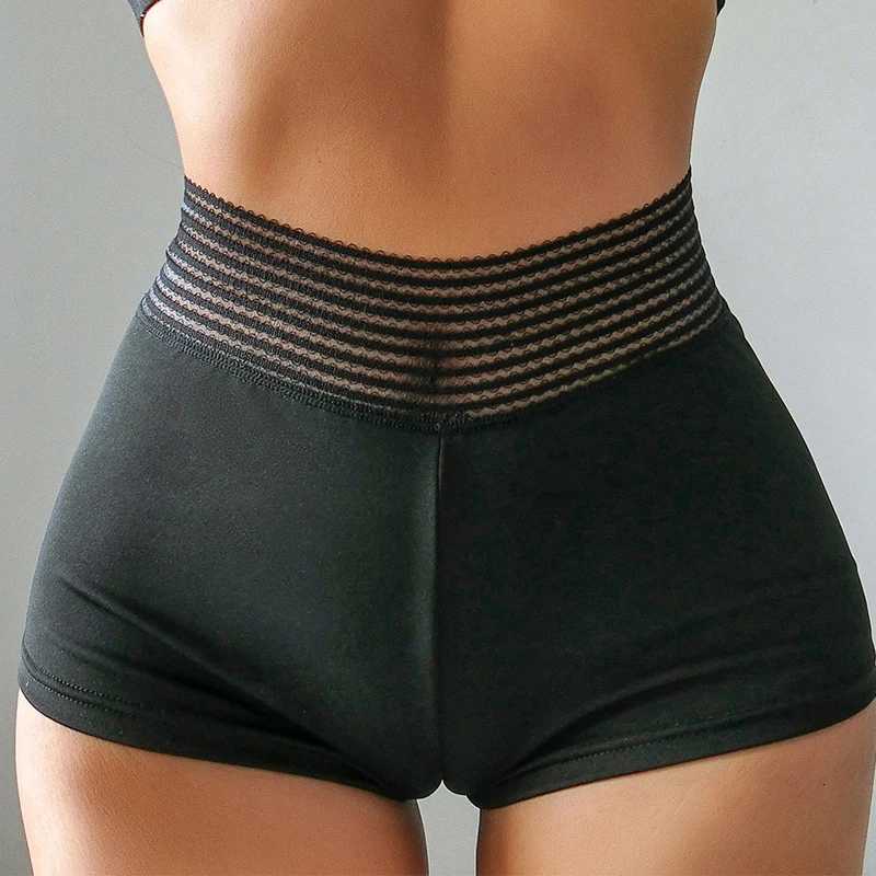 Womens Sexy Shorts Casual Stitching Contrast Color Hip Fitness Pants Female Slim Fit All-match Yoga Shorts For Ladies XJ250724