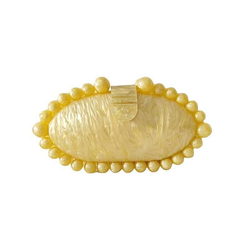 Designer Luxury Evening Diamond Acrylic Bead Bag Shell High-End Elegant Women's Banquet Evening Clutch