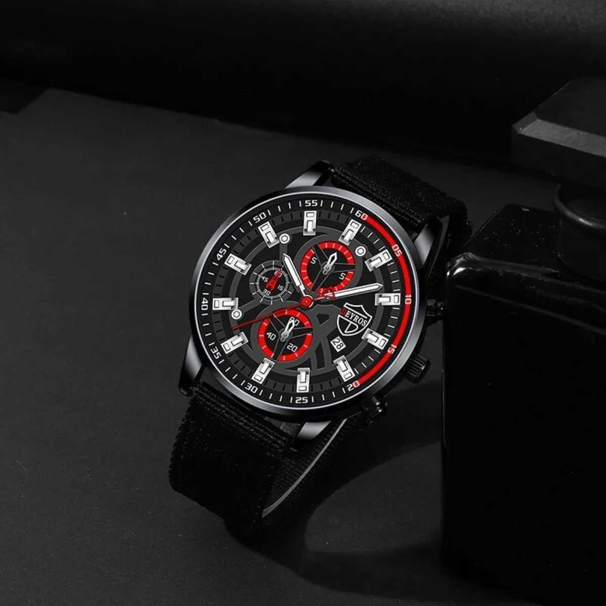 3 Pieces/Set Mens Watches Fashion Luxury Mens Nylon Watch Scorpion Necklace Mens Business Casual Necklace Bracelet Watch W250724