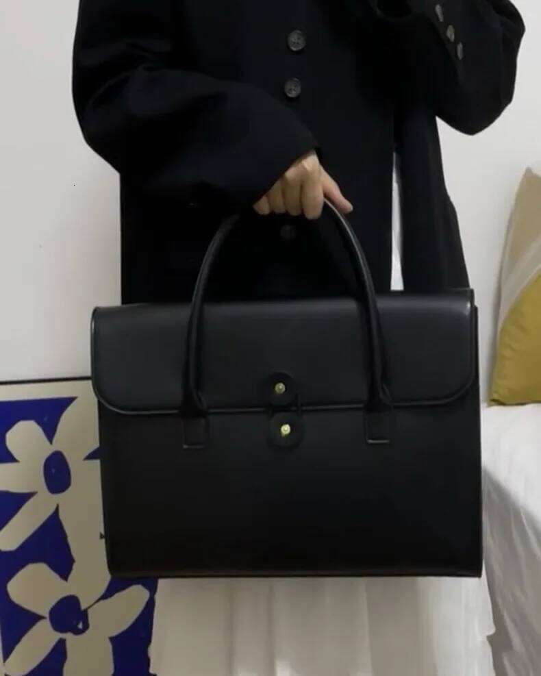 Vintage Women Laptop Briefcase 16 Inches Computer Bag Business Document Organizer Ipad Totes Pu Leather Ladies Handbag Black