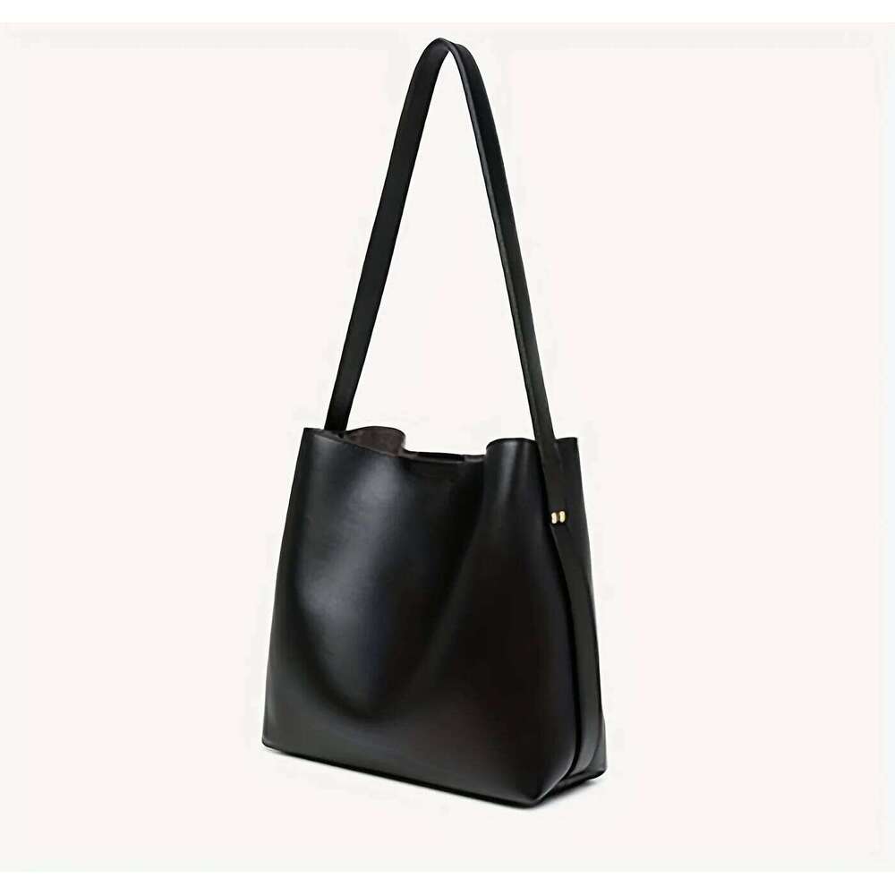 Fashionable and minimalist bucket large capacity commuting shoulder bag, crossbody bag