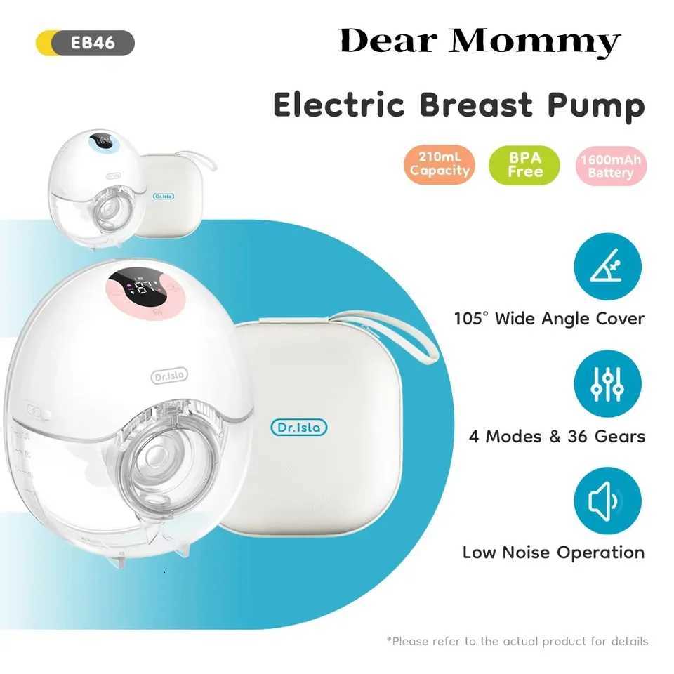 1PCS Wearable Electric Breast Pump 4 Modes 36 Levels Comfort Milk Collector Portable Electric Breast Pump BPA FREE 210Ml X250724