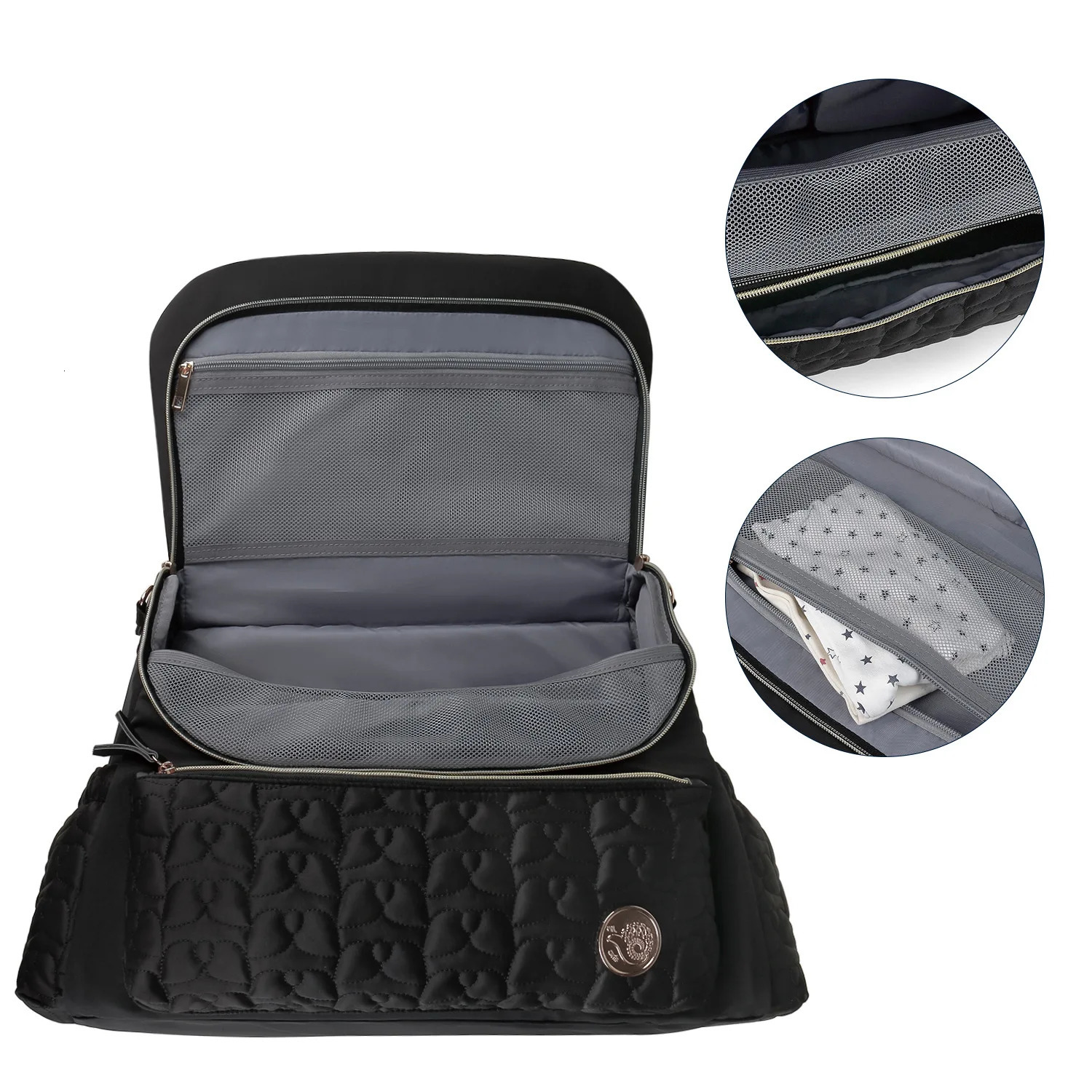 Baby Diaper Bag Backpack for Maternity Nappy with Removable Shoulder Straps Fashion Waterproof Mommy Handbag Changing Pad 250724
