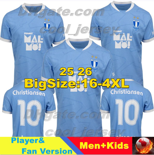 XXXL 4XL 2025 2026 Malmo FF Soccer Jerseys KIESE THELIN HAKSABANOVIC CHRISTIANSEN 2025 2026 SIGURDSSON BUSANELLO BOLIN VECCHIA Football Shirts BERG Men Uniforms