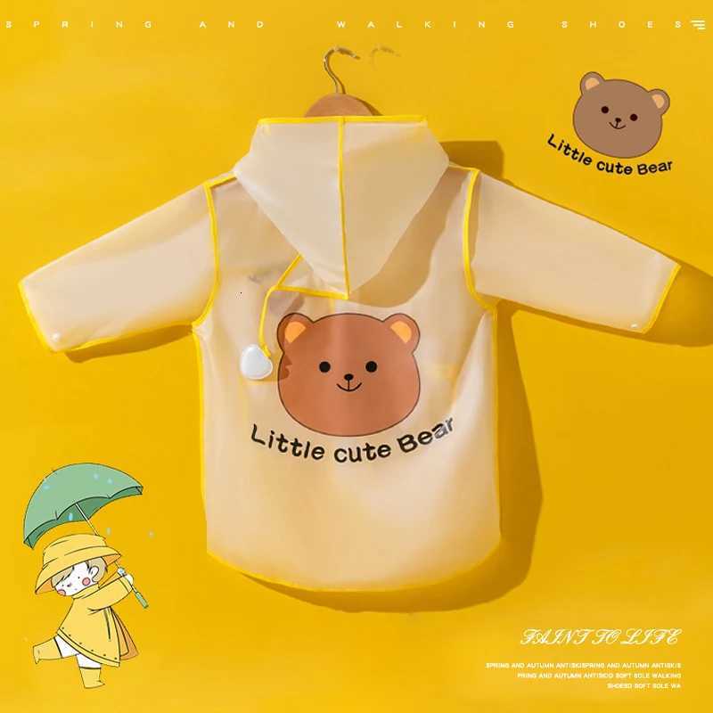 Kids Outdoor Transparent Raincoat Primary School Kindergarten Baby Poncho Boys Girls Waterproof Thick Rainwear Rainy Day R250724