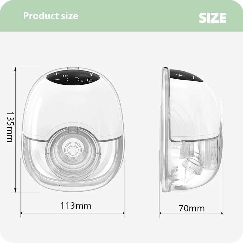 180ML Hands-Free Electric Portable Breast Pump BPA-Free with LED Display 4 Modes 12 Levels X250724