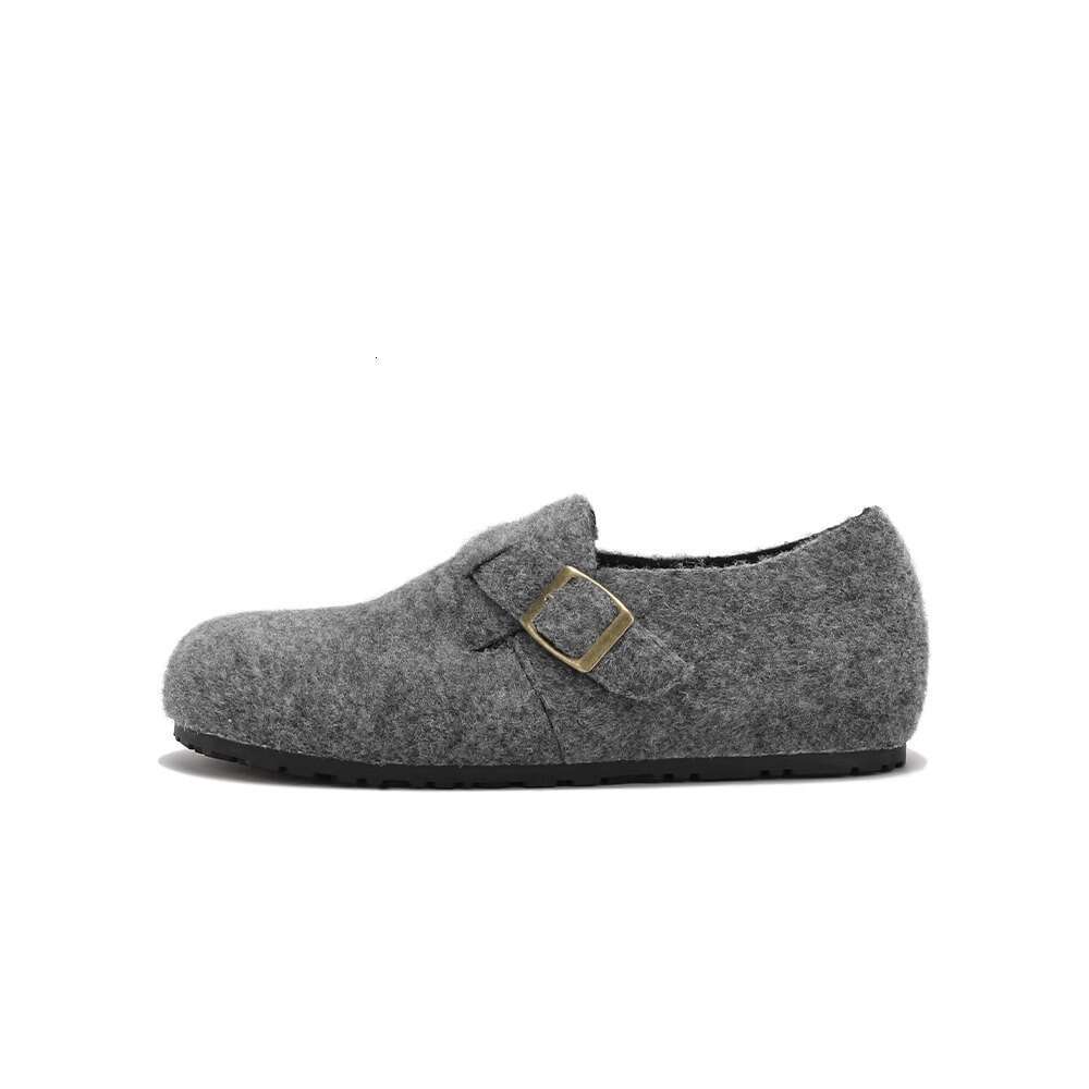 Su Yinyin Velvet Warm Fashion Big Toe Borken Comfortable Thick Sole Casual Women's All-Inclusive Korean Style Shoes