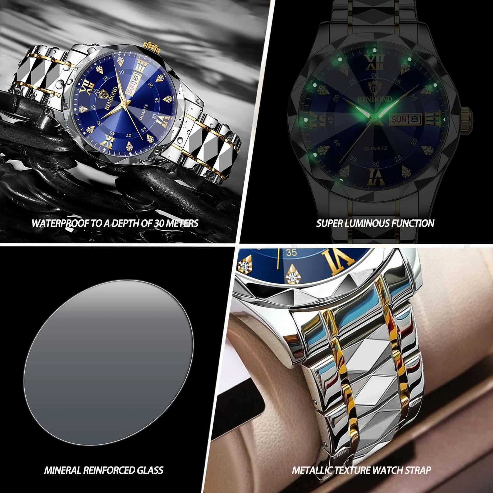 UTHAI CQ355 Casual and fashionable Mens Watch Waterproof Luminous Calendar Quartz Watch Business Clock Gift Watches for Men W250724