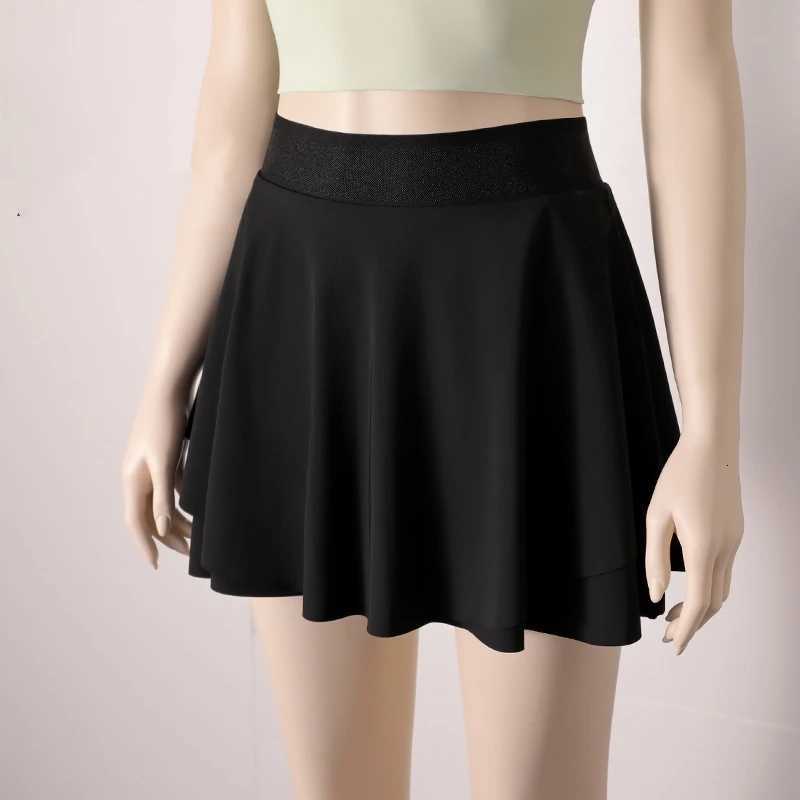 New Custom Solid Quick-Drying Yoga Dress With Arc Hip Design Fitness Golf Activewear Skirts For Women XJ250724