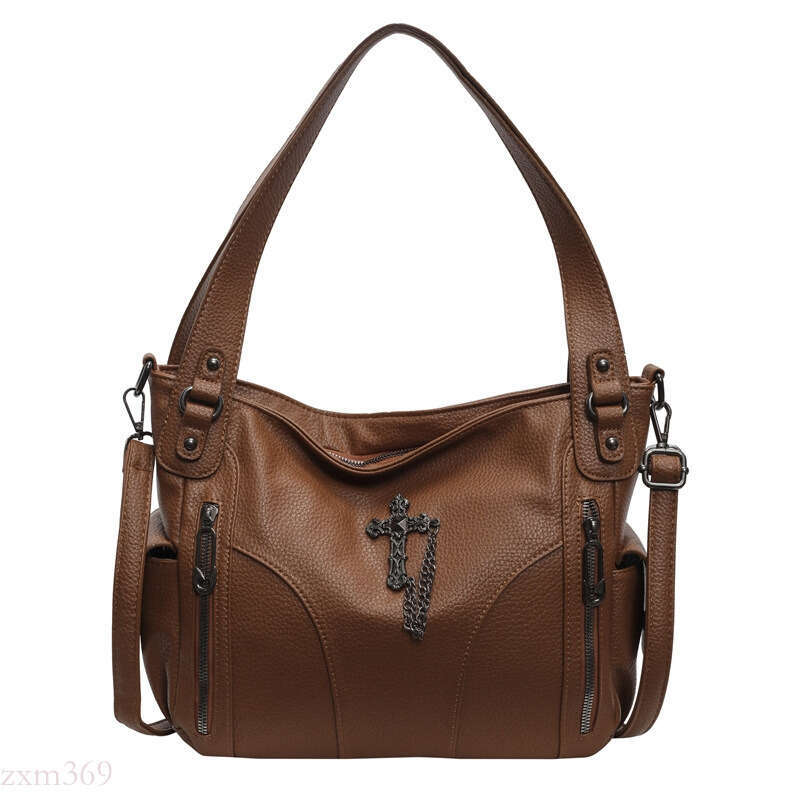 Autumn Winter Tote Crossbody Women Versatile High-end Large Capacity Motorcycle Style Handbag Shoulder Bag