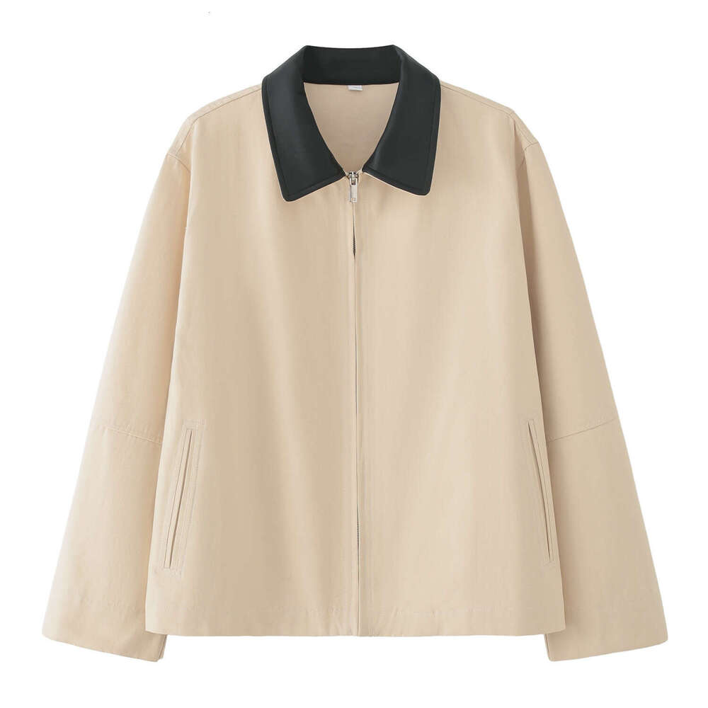 TRAFZA American Style New Lapel Fashion Color-Block Cotton Versatile Jacket B5