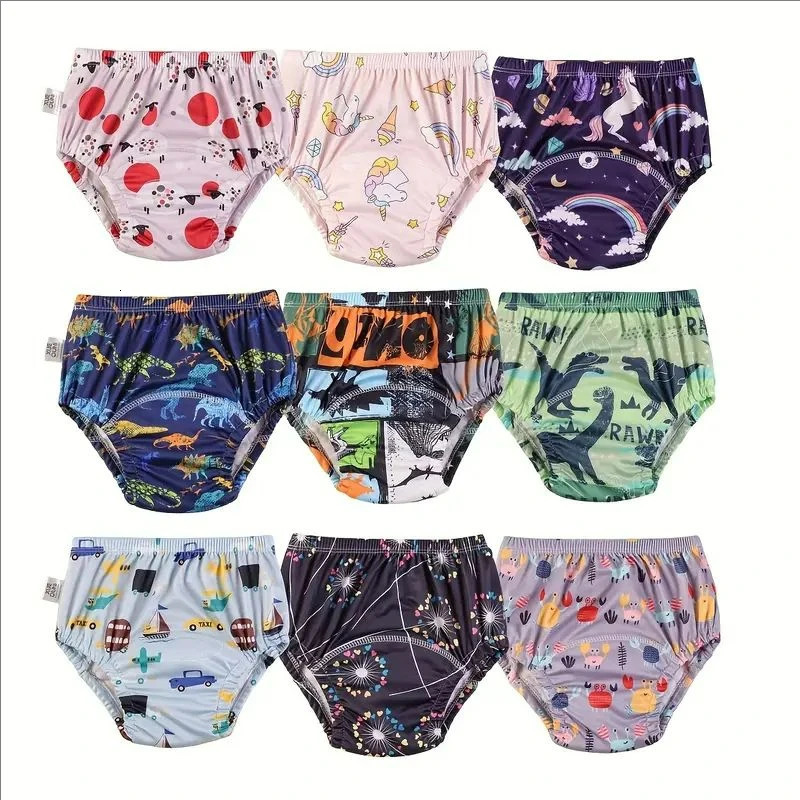 2pcs Random Waterproof Reusable Baby Training Pants Infant Shorts Underwear Cloth Diapers Nappies Panties Nappy Changing 250724