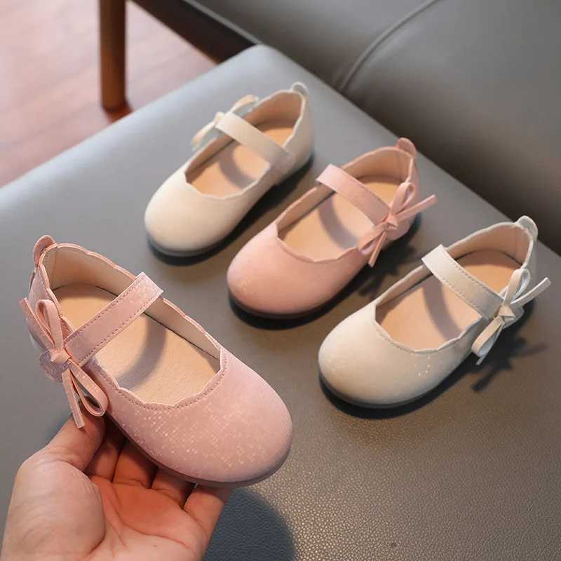 New Children Leather Shoes Fashion Childrens Bow Princess Shoes Little Girls Soft Comfortable Casual Shoes H824 XJ250724