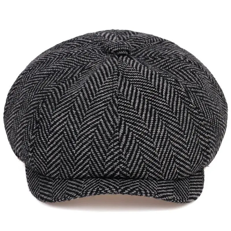 Fashion Men Berets Hat Autumn Vintage Herringbone Octagon CapS Casual Pumpkin Hat Gatsby Flat Berets gorras 250723