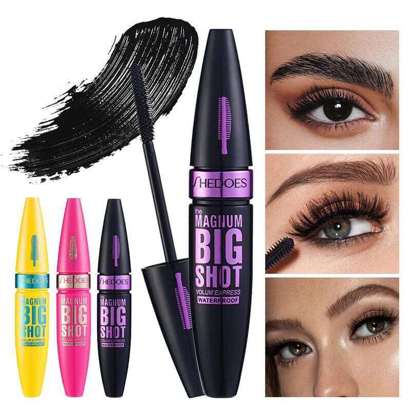 Black Thick eye black Lengthened Waterproof Sweat proof Lasting Mascara Setting Cream X250724