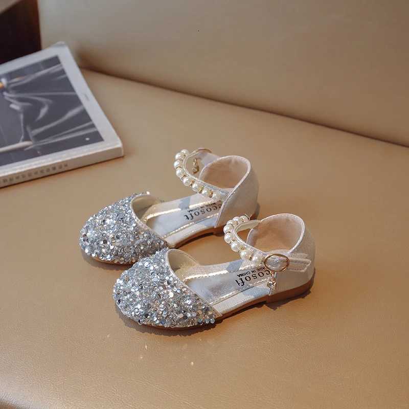 New Children Princess Shoes for Girls Bowtie Glitter Children Baby Dance Shoes Shiny Casual Toddler Girl Sandals XJ250724