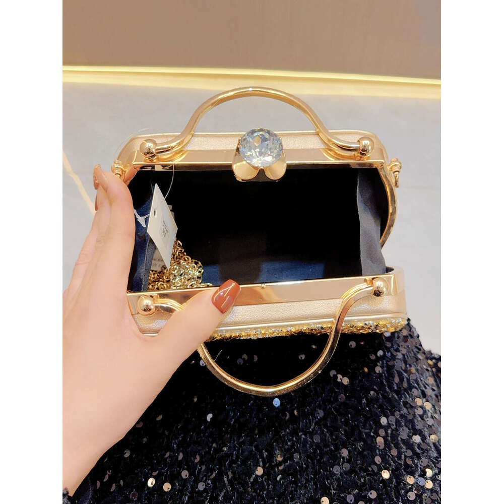 Designer Luxury Evening Diamond New Diamond-Studded Crystal Handbag Full Diamond Fashion Dress Party Evening Single Shoulder Crossbody Bag