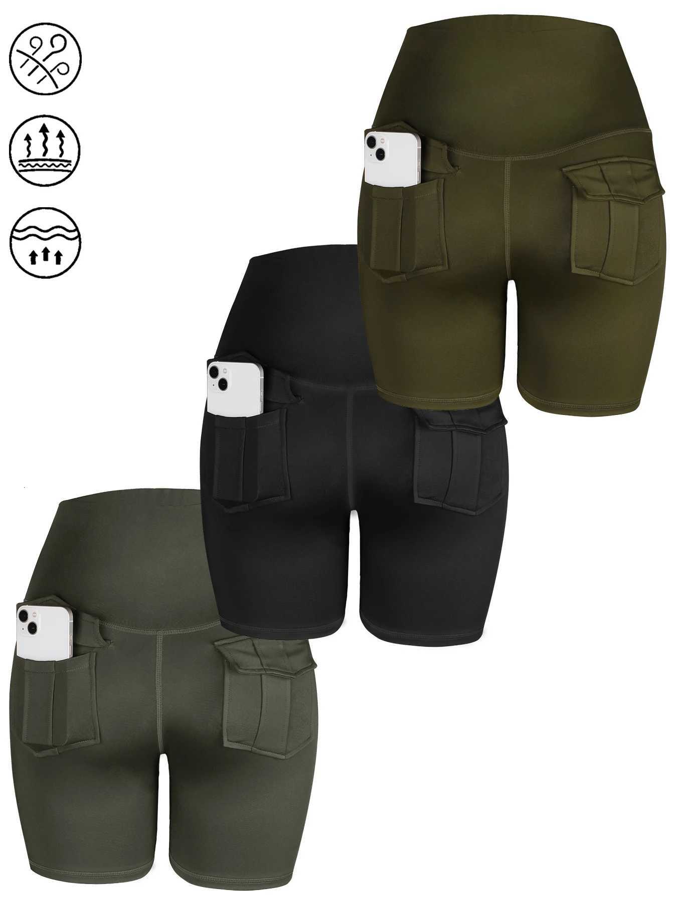Chrleisure Pocket Yoga Shorts for Women Sexy Butt Lifting Cycling Shorts Slim Elastic Workout Activewear Fitness Tights XJ250724