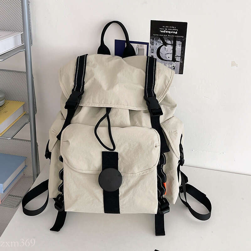 Women's Travel Hiking Laptop Men's Student School Bag Drawstring Flap Outdoor Large Capacity Lightweight Backpack