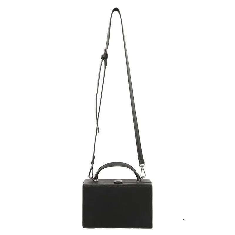 Men's New Mini Box Shape Pu Leather Fashion Crossbody Unisex Casual Small Square Phone Bag Women