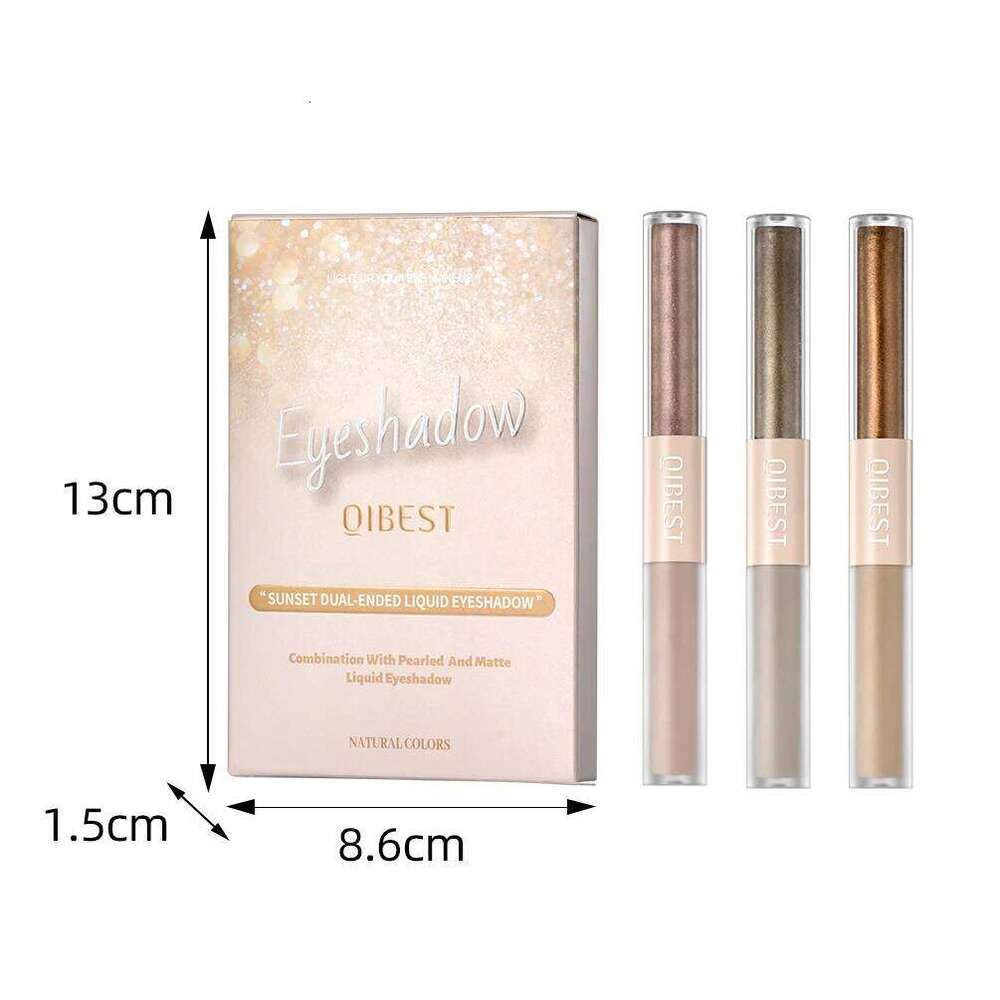 2 IN 1 Shimmer Matte Liquid Eyeshadow Set Cream Makeup Lasting Waterproof Eye Shdaow Stick Brighten Eyes Shiny Cosmetic Sets X250724