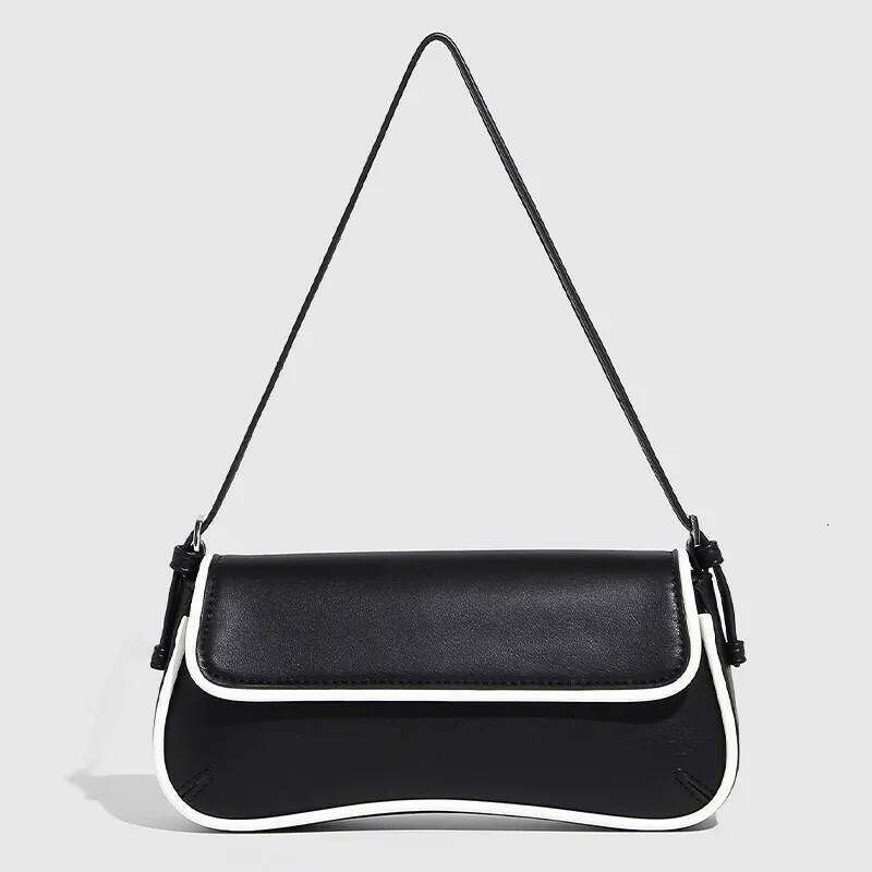 2025 New Vintage PU Leather Saddle Armpit Designer Women Commuting Flip Simple Retro Shoulder Bag And Wallet