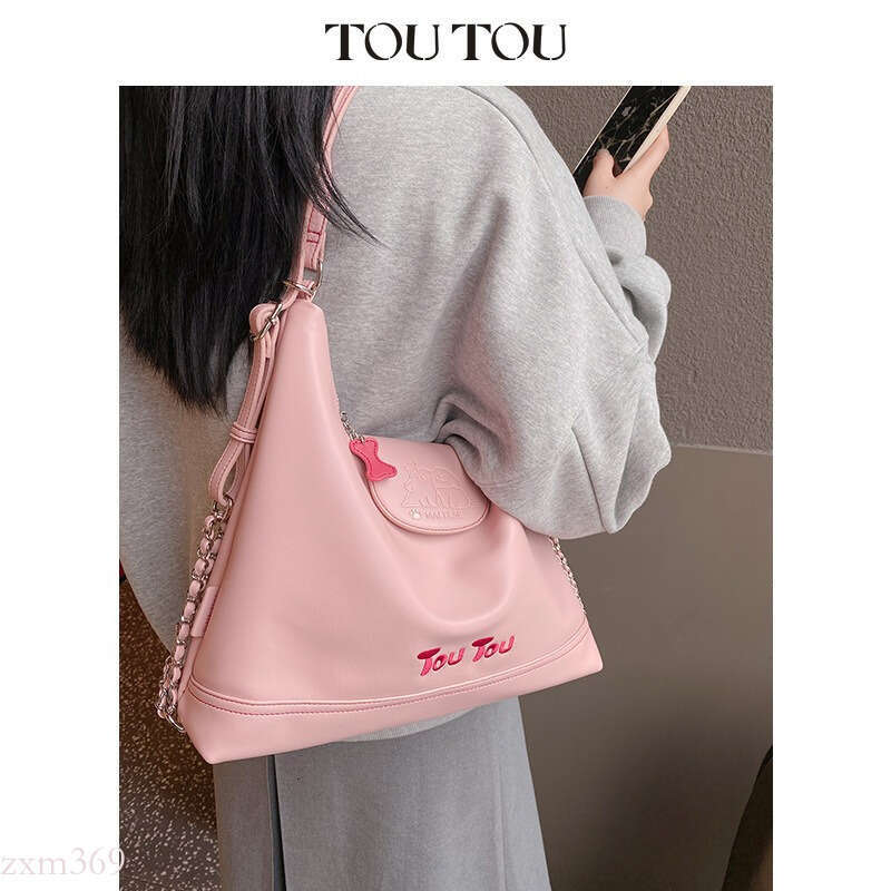Toutou Line Puppy Large Capacity Tote Backpack Shoulder Bag Cute Light Luxury Ins High Appearance