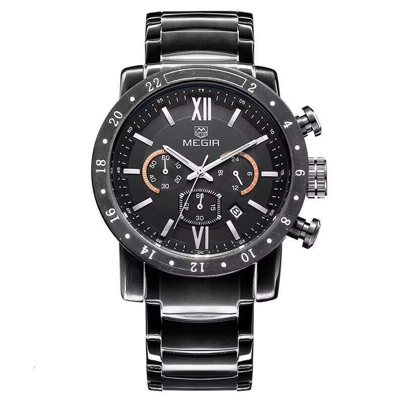 MEGIR Men's Multifunction Sports Watch - Waterproof, Luminous, Date, 39mm Stainless Steel - Summer Collection Watch