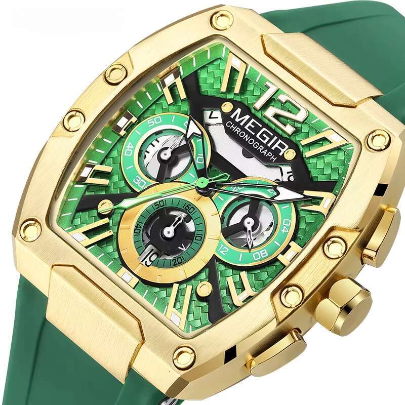 DHwatches MEGIR Men's Watch - Digital-Analog, Luminous, 30M Waterproof, Silicone Strap, Chronograph Sports Wristwatch
