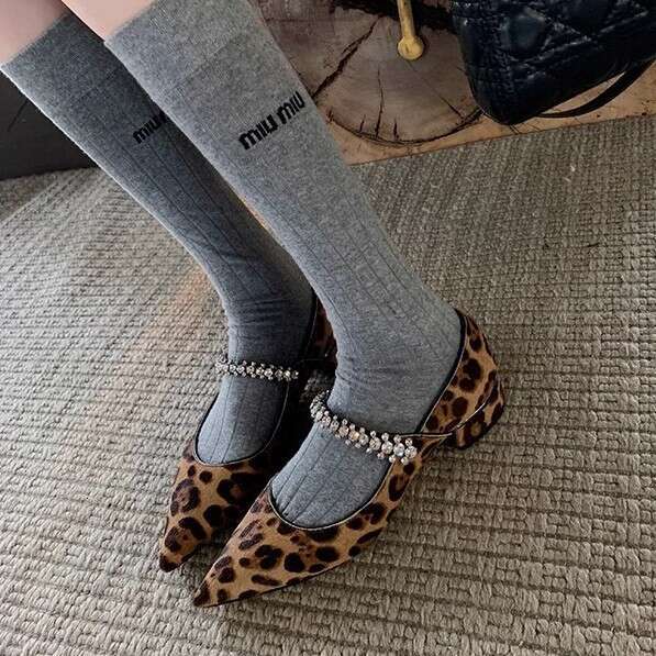 Designer Elegant Small Pointed Toe Sparkling Rhinestone High Heels for Women Thick Heel Comfortable Fashion Versatile Shallow Mouth Single Shoes