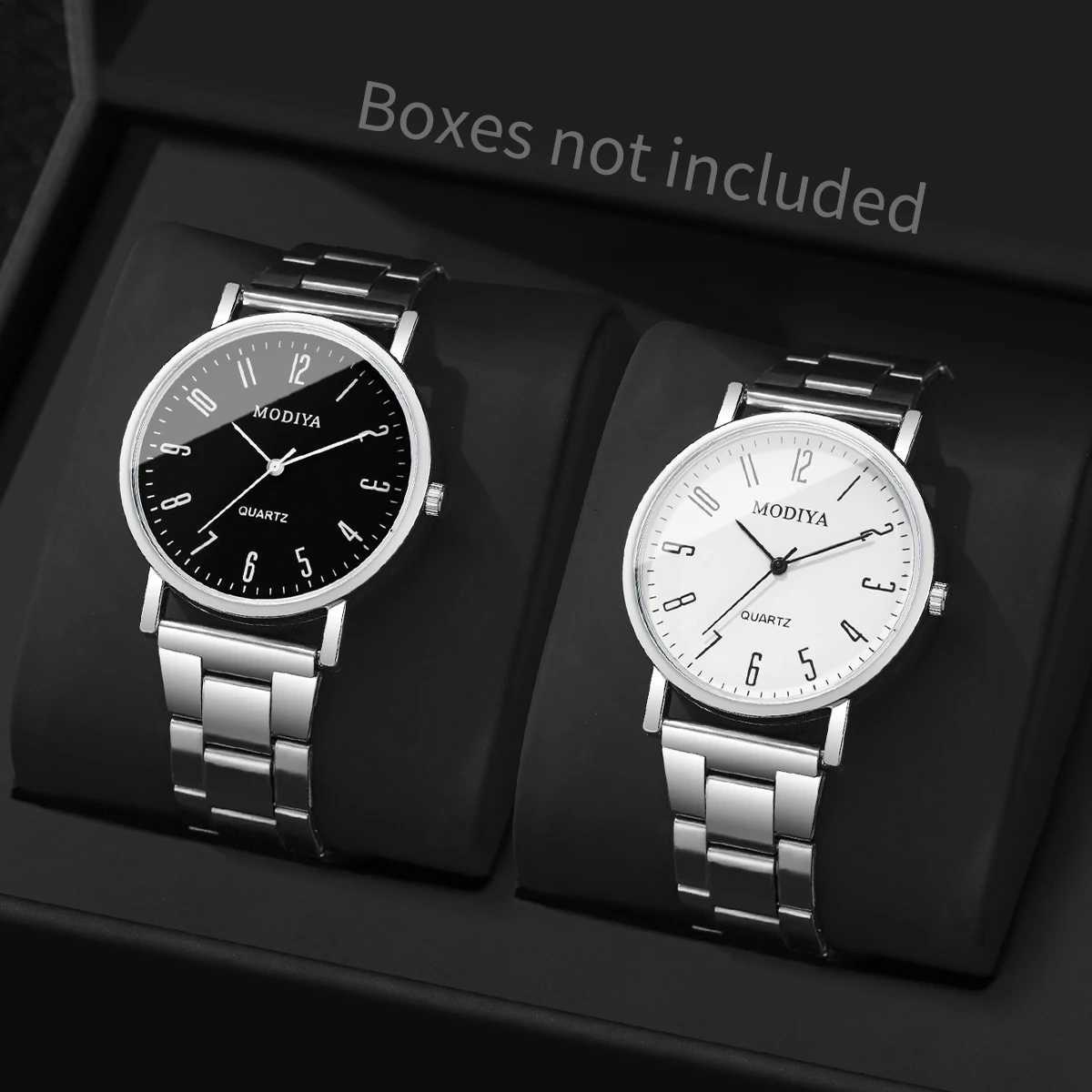 2PCS/Set Men Business Watches Fashion Analog Quartz Watch Reloj HombreWithout Box W250724