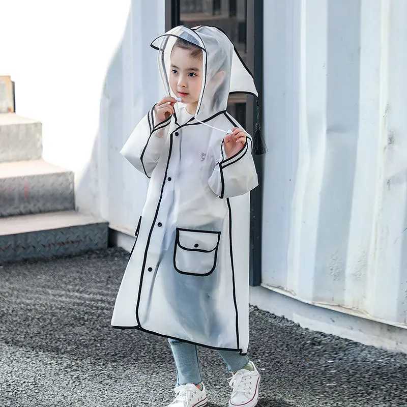 1-10 Years Kids Raincoat Boys Girls Rain Jackets Cartoon Rain Coat Outfits Transparent Rainwear Baby Waterproof Childrens Clothes R250724
