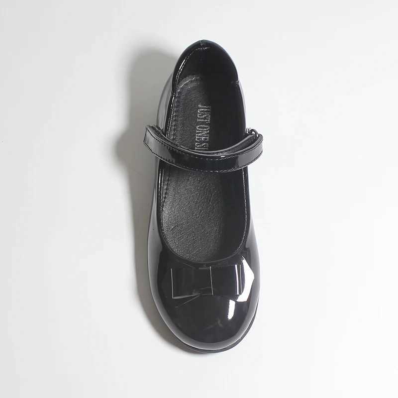 Girls Back To School Uniform Dress Shoes PU Leather Black Mary Jane Flats Lightweight Comfortable Toddler Little Kid Flat Shoes XJ250724