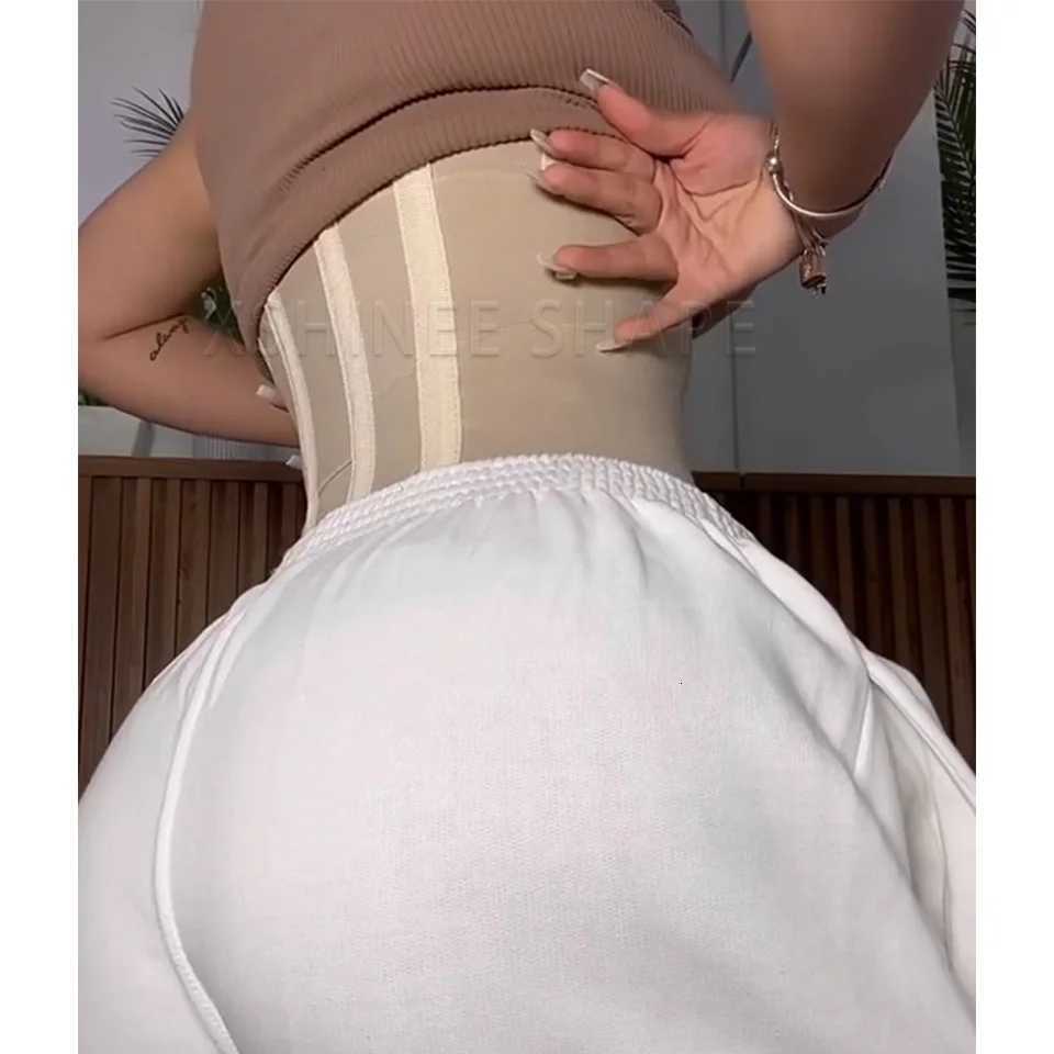 Colombian Waist Shaper Double Compression Corset Flat Belly Posture Correcting Body Shaper Tummy Control Slimming Belt W250724