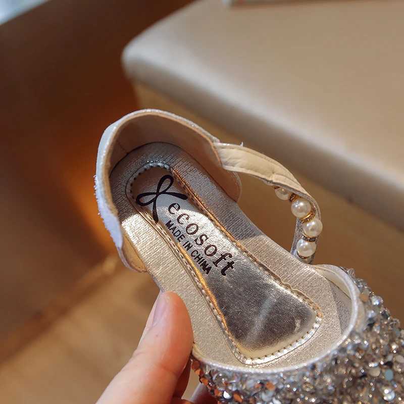 New Children Princess Shoes for Girls Bowtie Glitter Children Baby Dance Shoes Shiny Casual Toddler Girl Sandals XJ250724