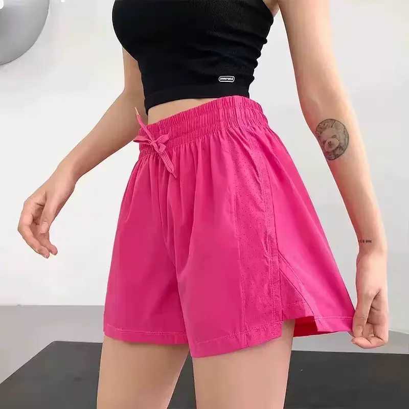 2-in-1 Quick-dry Yoga Shorts for Women Summer Sports Mesh Breathable Fitness Shorts High Waist Fitness Running Shorts XJ250724