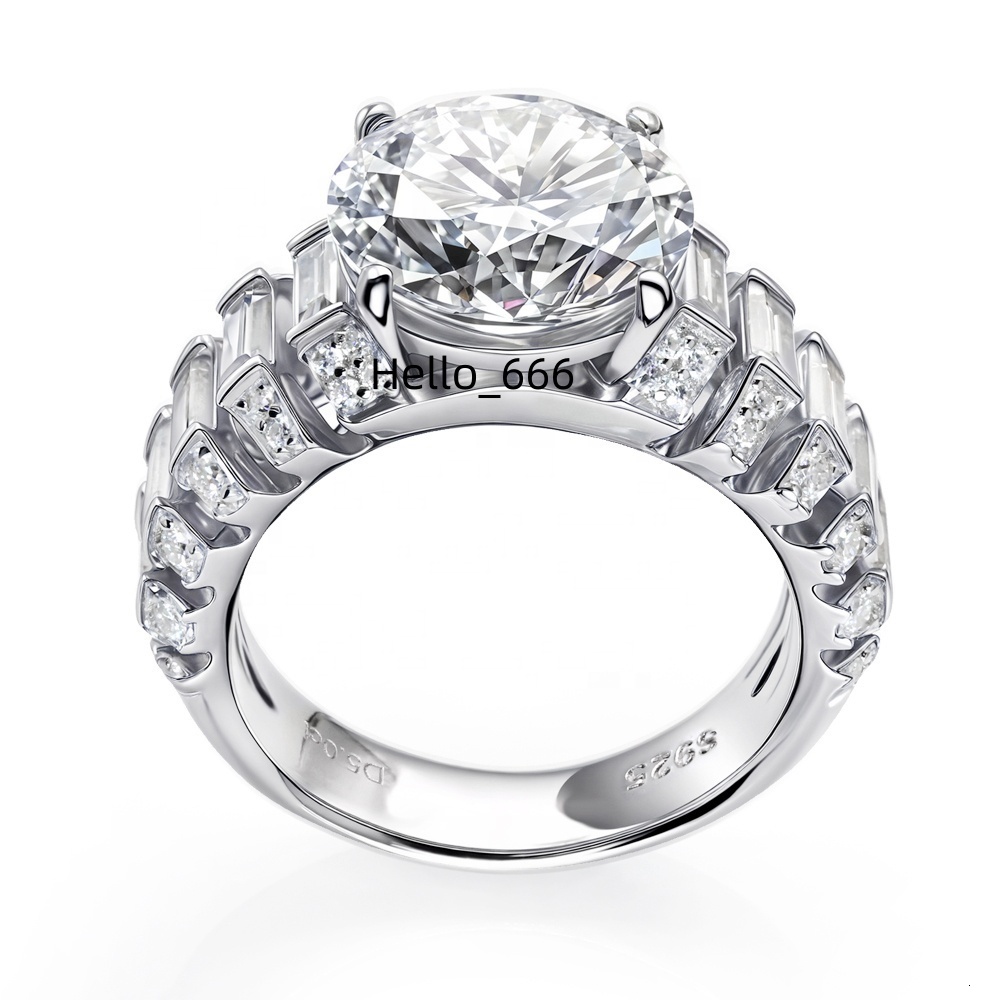 Wholesale New Design Luxury Fashion Jewelry S925 Silver Moissanite Diamond Ring for Jewelry Gift