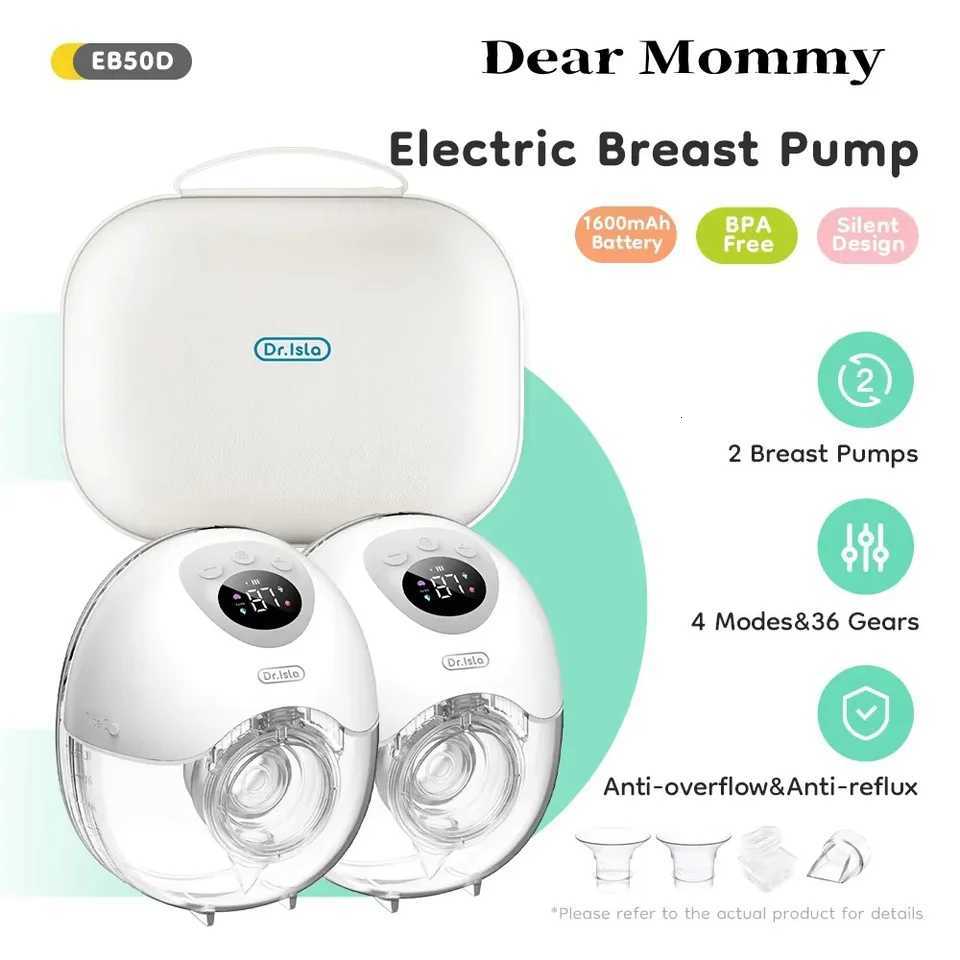 2PCS Wearable Electric Breast Pump 4 Modes 36 Suction Levels Breast Pumps Hands-Free Portable Breast Pumps X250724