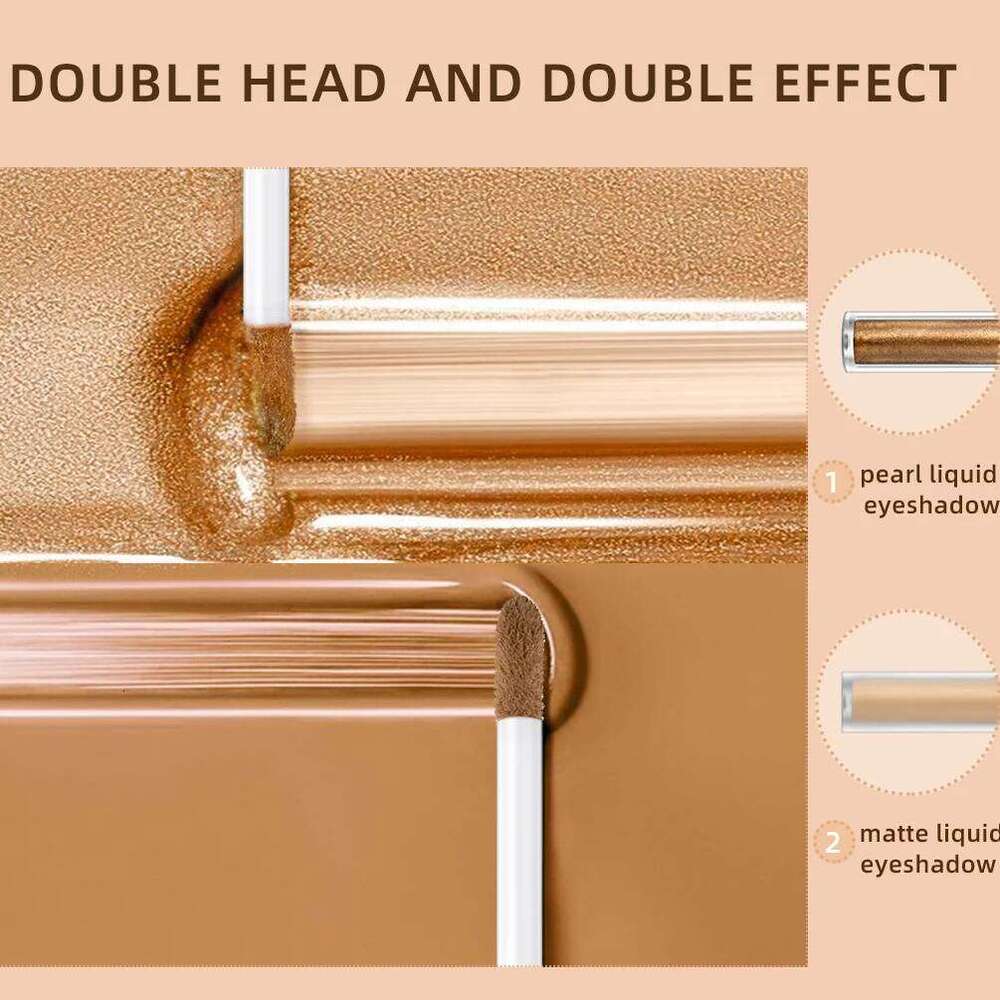 2 IN 1 Shimmer Matte Liquid Eyeshadow Set Cream Makeup Lasting Waterproof Eye Shdaow Stick Brighten Eyes Shiny Cosmetic Sets X250724