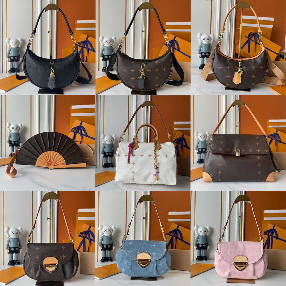Murakami designer bag-Retro hand-held fan-shaped shoulder bag-Women's luxury Designer Leather crossbody bag high-quality luxury bag source factory