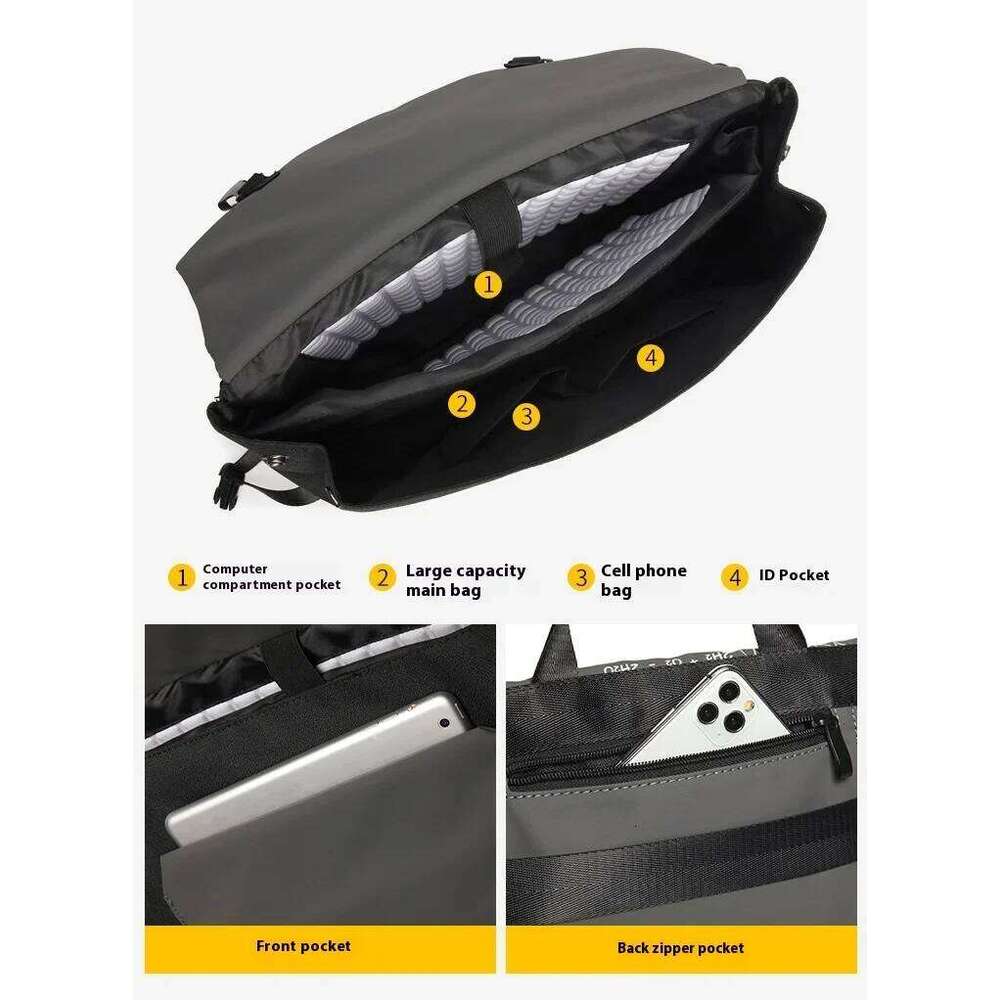 Large Capacity Laptop Shoulder Bag Inch Shockproof Notebook Sleeve Case For