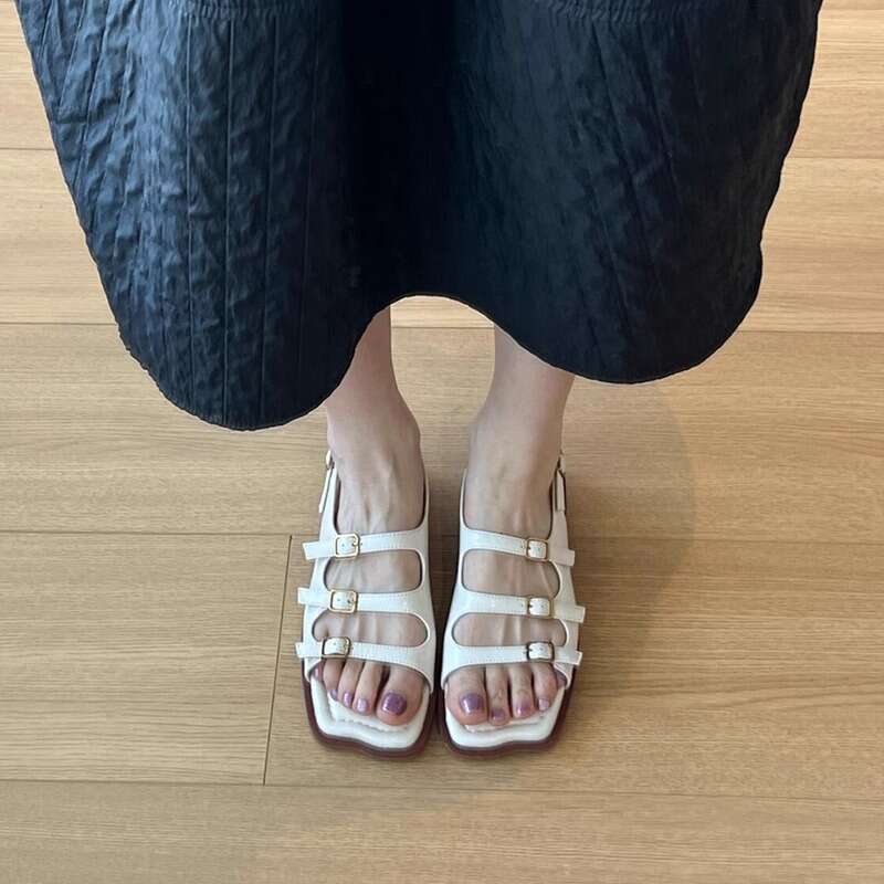 Heel Sandals Sandals Shoes Women Heels New Fashion Belt Strap Sandals For Women Comfortable Stylish Roman Vacation Beach Shoes