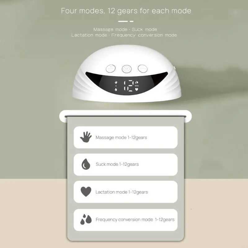 16FE Wearable Breast Pump with 4 Modes Electric Hands-Free Milk Collector Low Noise Portable Breast Pump Easy Operation X250724