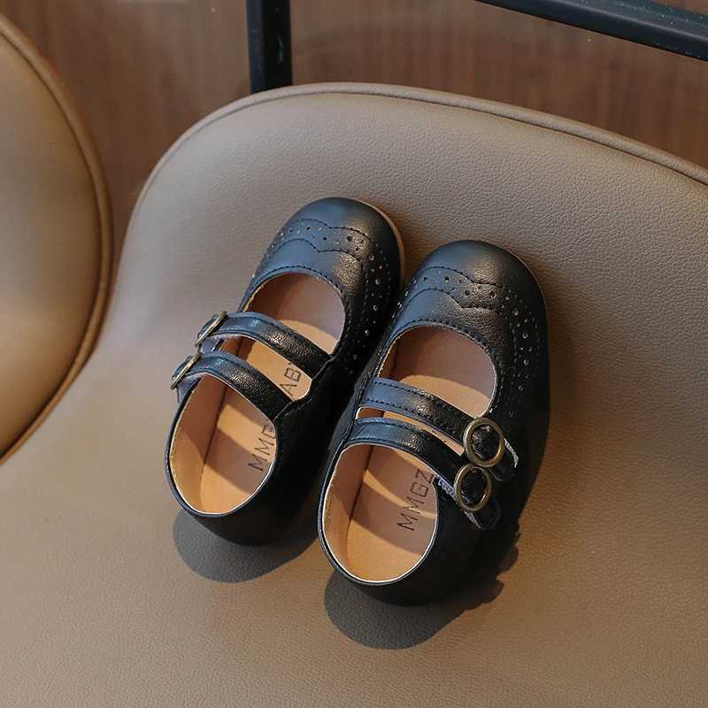 Children Flat Shoes Autumn Vintage Shallow Hook-loop Kids Princess Shoes Toddler Solid Color Light Round Toe Boys Girls Shoes XJ250724