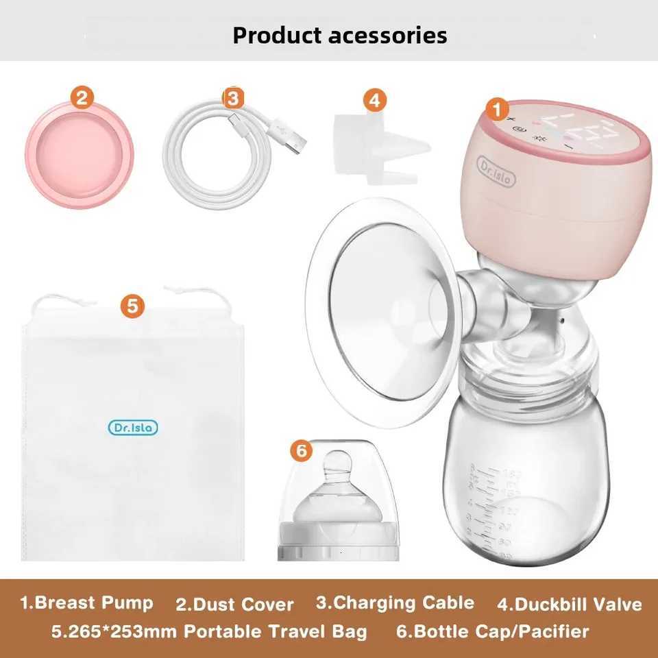 Portable Electric Breast Pump For Breastfeeding Low Noise With 180ml Milk Bottle With Night Light Milk Pump BPA-Free X250724