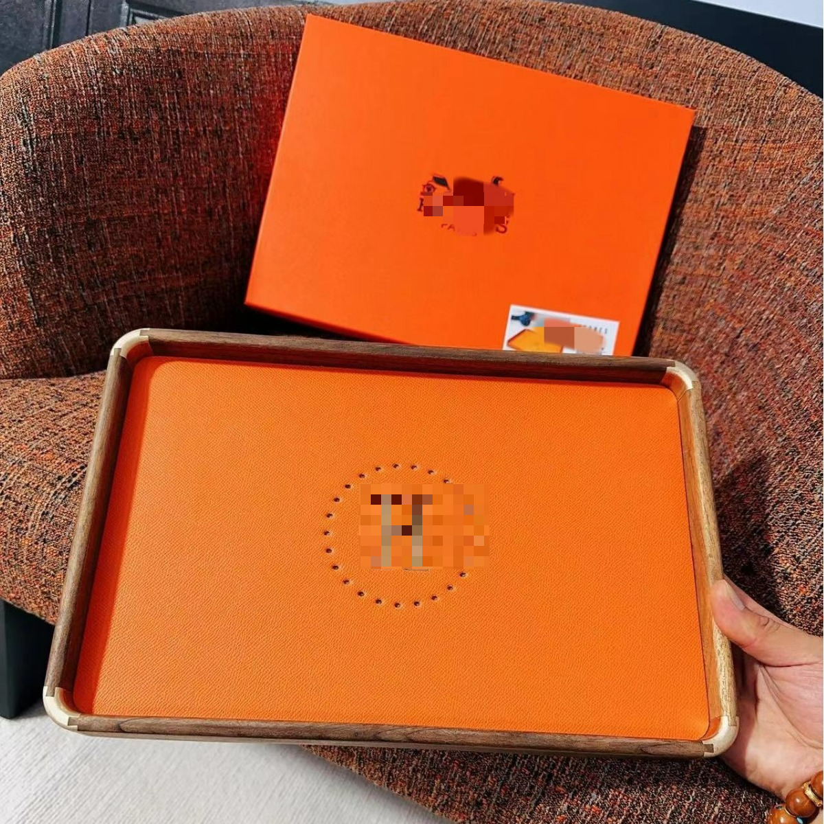 H Family's Black Walnut Wood Is A Handcrafted Key-holding, Storage and Sundries Tray