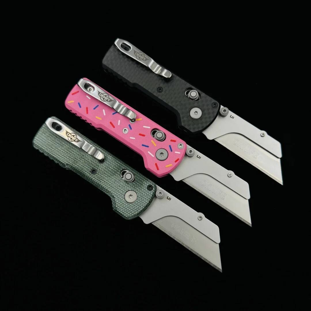 OKNIFE U1 Folding Utility Knife G10 Handle Outdoor Camping Cutter Pocket wallpaper knife industrial grade cable stripping Tool high-quality