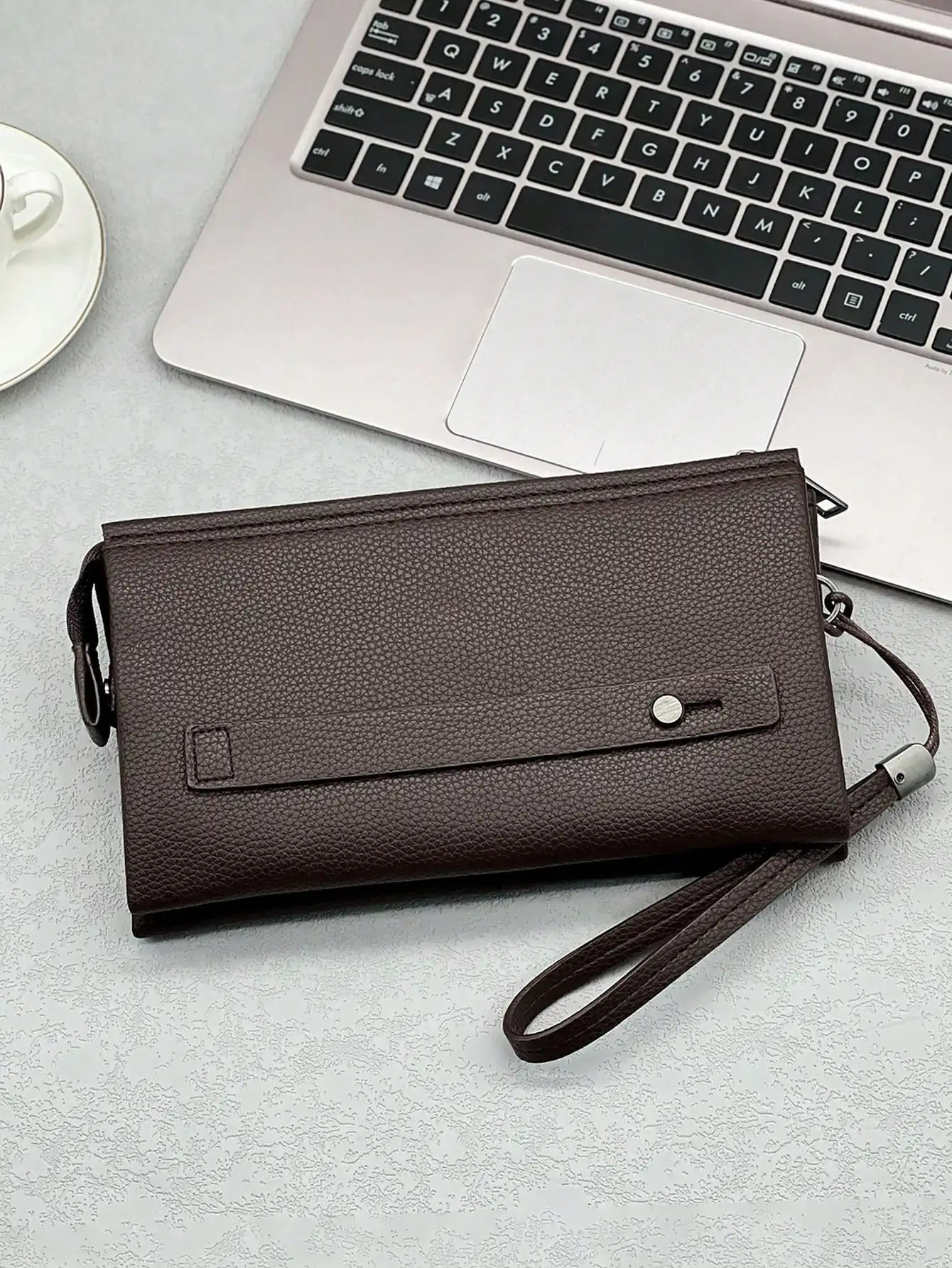 Fashion Simple Mens Clutch Wallet Business Boss Special Large-capacity Double Zipper Wristlet Phone Wallet Gifts for Men 250723