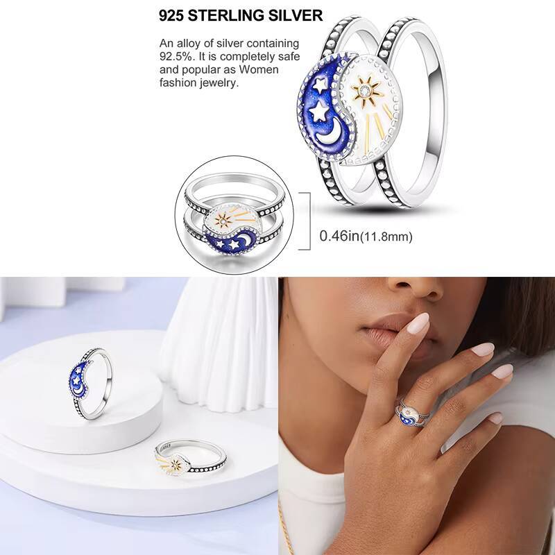 MULA Factory DIY 925 Sterling Silver Design Fine Rings Jewelry Colorful Engagement Party Ring with Zircon Gift Moissanite Ring