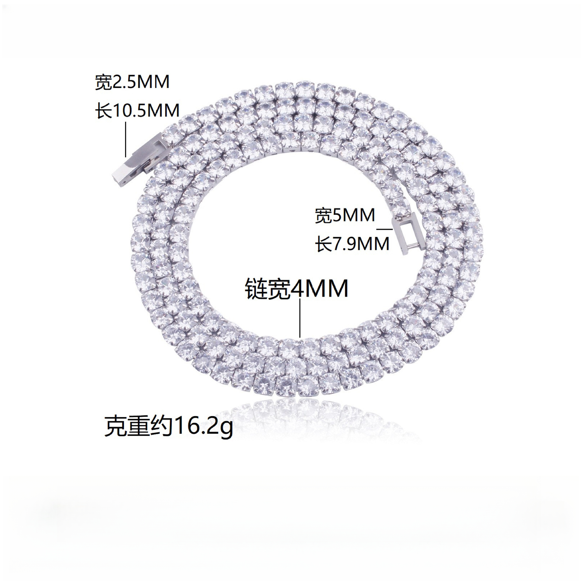 Unisex Elegance: Dazzling Zircon Tennis Necklace for Couples